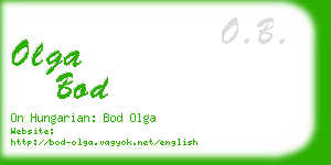 olga bod business card